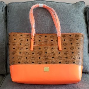 MCM Geonautic Visetos Shopper Tote With Dustbag